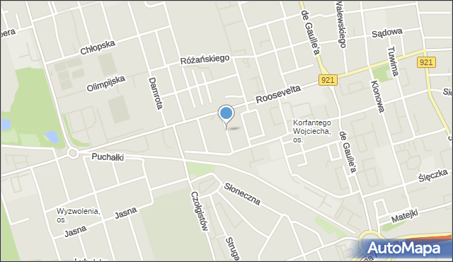 Zabrze, św. Michała Archanioła, mapa Zabrza