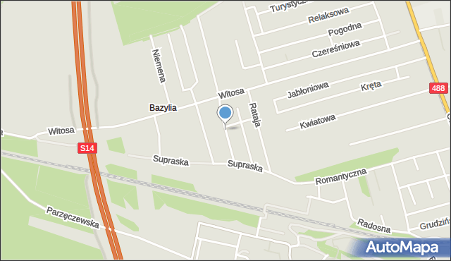 Zgierz, Świętojańska, mapa Zgierz