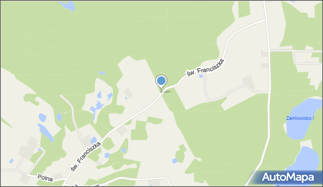 Zgorzałe, św. Franciszka, mapa Zgorzałe