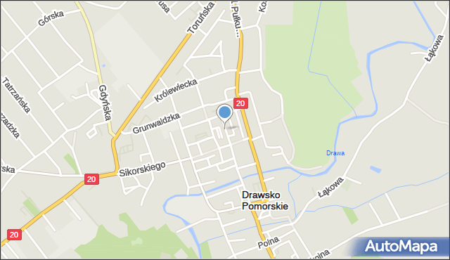 Drawsko Pomorskie, Sybiraków, mapa Drawsko Pomorskie