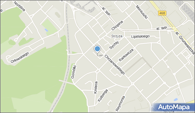 Gdańsk, Sygietyńskiego Tadeusza, mapa Gdańska