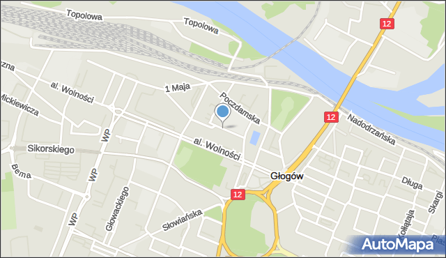 Głogów, Sybiraków, mapa Głogów