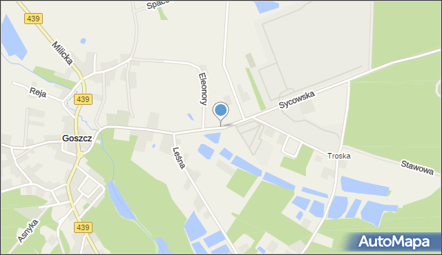 Goszcz, Sycowska, mapa Goszcz