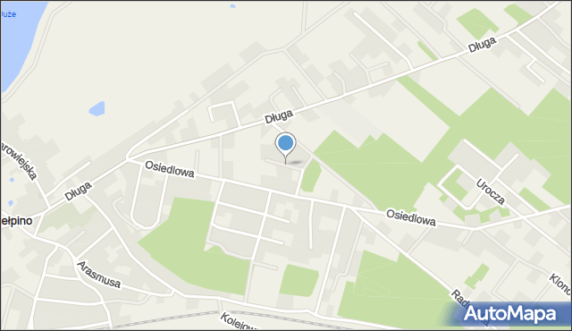 Kiełpino gmina Kartuzy, Sychty Bernarda, ks. dr., mapa Kiełpino gmina Kartuzy