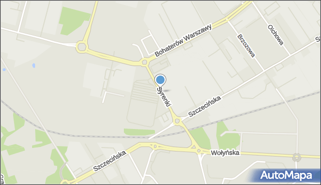 Koszalin, Syrenki, mapa Koszalina