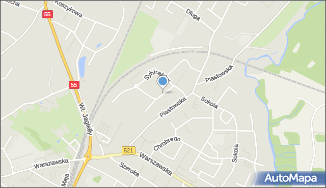 Kwidzyn, Sybiraków, mapa Kwidzyn