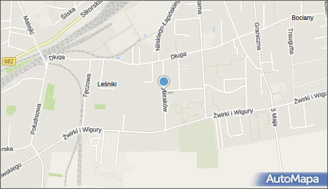 Łapy, Sybiraków, mapa Łapy