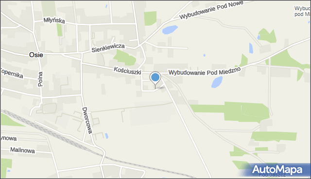 Osie, Sychty Bernarda, ks. dr., mapa Osie