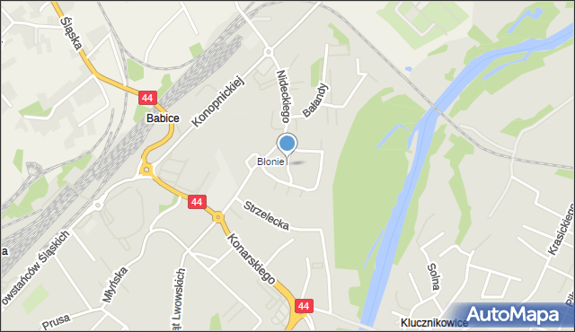 Oświęcim, Syreniusza Szymona, mapa Oświęcimia