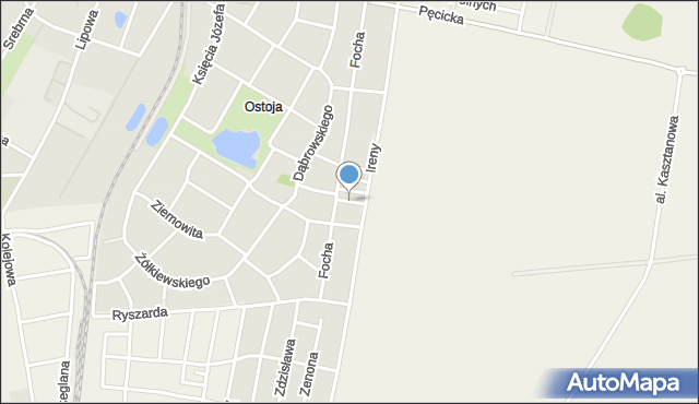 Pruszków, Sylwestra, mapa Pruszków