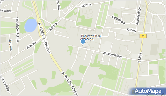 Ruda Śląska, Sygietyńskiego Tadeusza, mapa Rudy Śląskiej