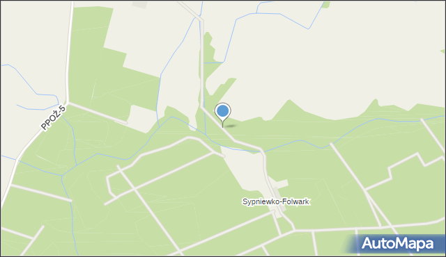 Sypniewo gmina Jastrowie, Sypniewko-Folwark, mapa Sypniewo gmina Jastrowie