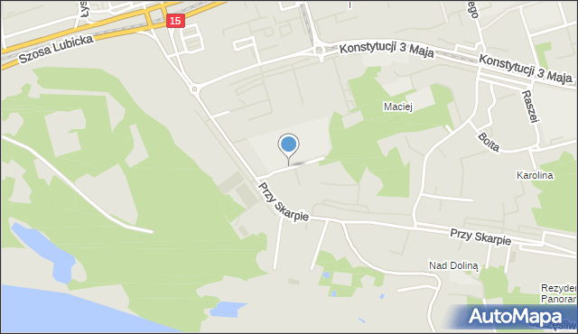 Toruń, Sydowa Mariana, mapa Torunia