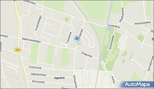Wrocław, Sygnałowa, mapa Wrocławia
