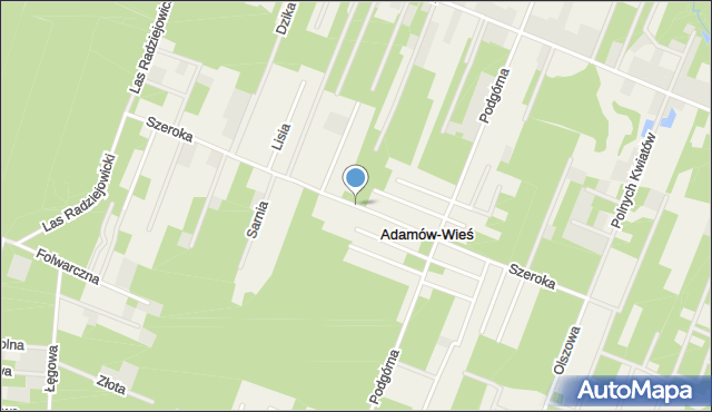 Adamów-Wieś, Szeroka, mapa Adamów-Wieś
