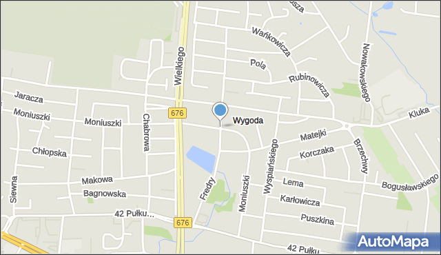 Białystok, Szymanowskiego Karola, mapa Białegostoku