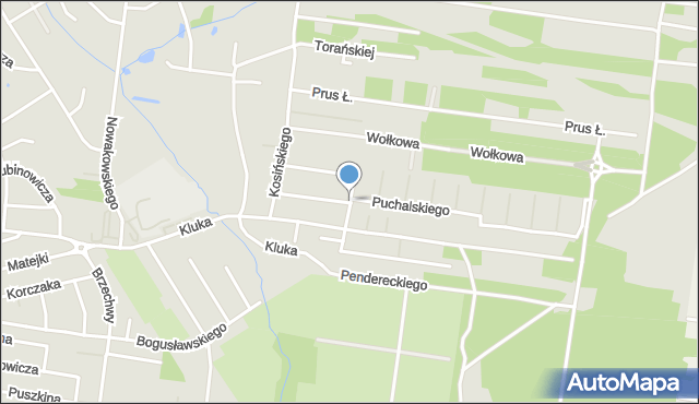 Białystok, Szymańskiego Bolesława, mapa Białegostoku