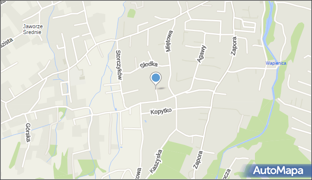 Bielsko-Biała, Szałwii, mapa Bielsko-Białej