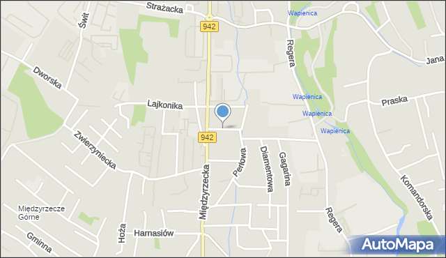 Bielsko-Biała, Szafirowa, mapa Bielsko-Białej