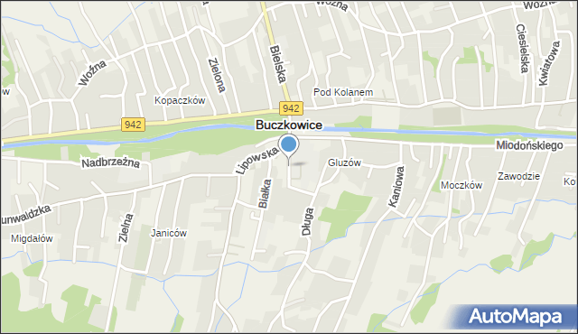 Buczkowice, Szkolna, mapa Buczkowice