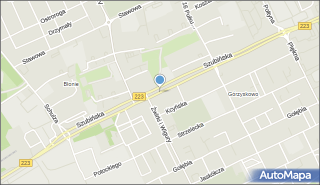 Bydgoszcz, Szubińska, mapa Bydgoszczy