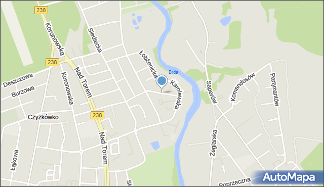 Bydgoszcz, Szmańdy Edwarda, mapa Bydgoszczy