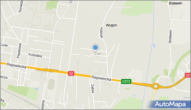 Chełm, Szafirowa, mapa Chełma