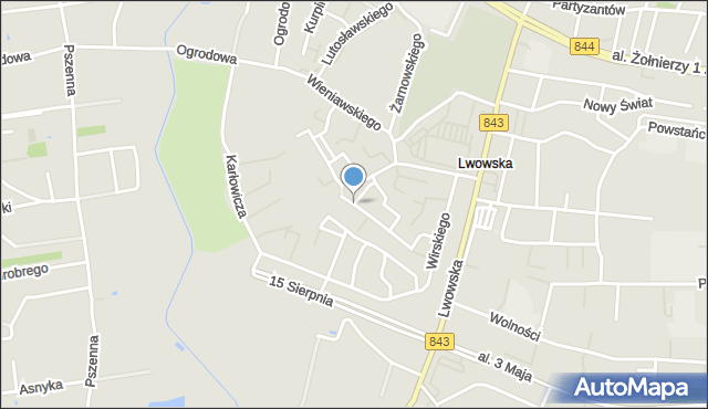 Chełm, Szymanowskiego Karola, mapa Chełma