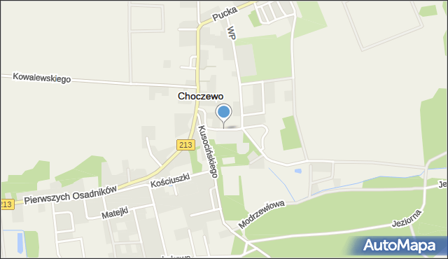 Choczewo, Szkolna, mapa Choczewo