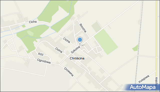 Chróścina gmina Skoroszyce, Szkolna, mapa Chróścina gmina Skoroszyce