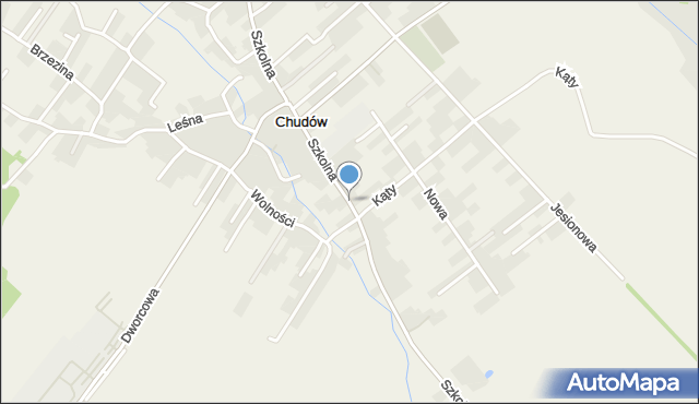 Chudów, Szkolna, mapa Chudów