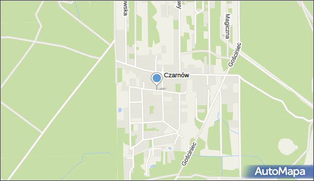 Czarnów gmina Konstancin-Jeziorna, Szmaragdowa, mapa Czarnów gmina Konstancin-Jeziorna
