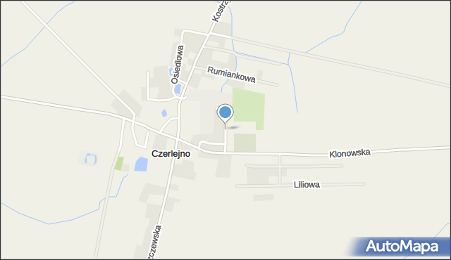 Czerlejno, Szkolna, mapa Czerlejno