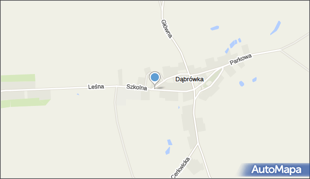 Dąbrówka gmina Kamień Krajeński, Szkolna, mapa Dąbrówka gmina Kamień Krajeński