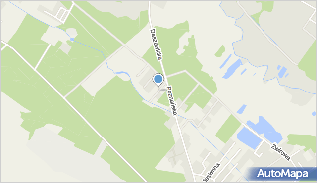 Daszewice gmina Mosina, Szyszkowa, mapa Daszewice gmina Mosina