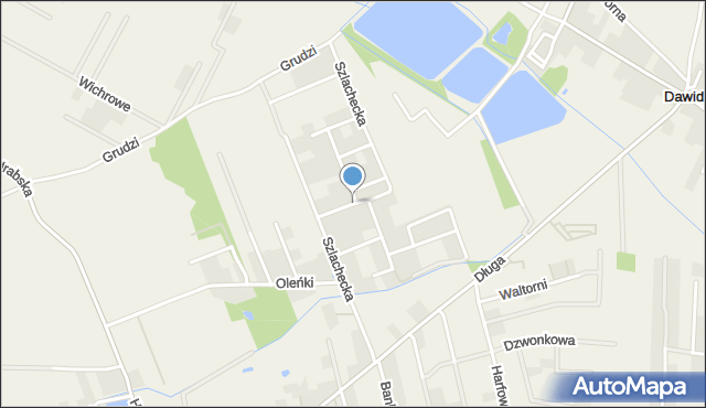 Dawidy Bankowe, Szlachecka, mapa Dawidy Bankowe