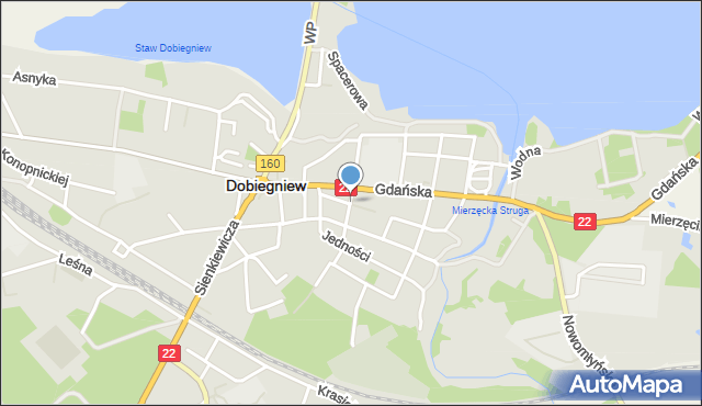 Dobiegniew powiat strzelecko-drezdenecki, Szkolna, mapa Dobiegniew powiat strzelecko-drezdenecki