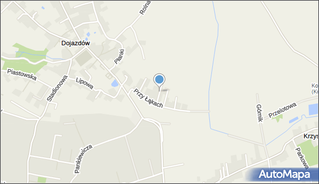 Dojazdów, Szmaragdowa, mapa Dojazdów