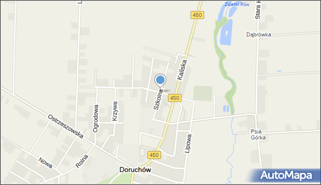 Doruchów, Szkolna, mapa Doruchów