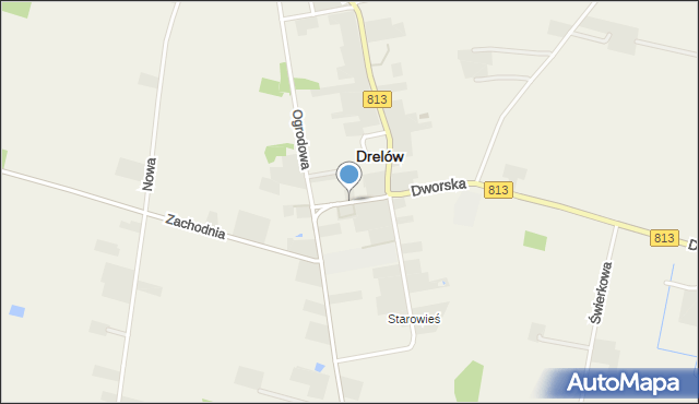 Drelów, Szkolna, mapa Drelów