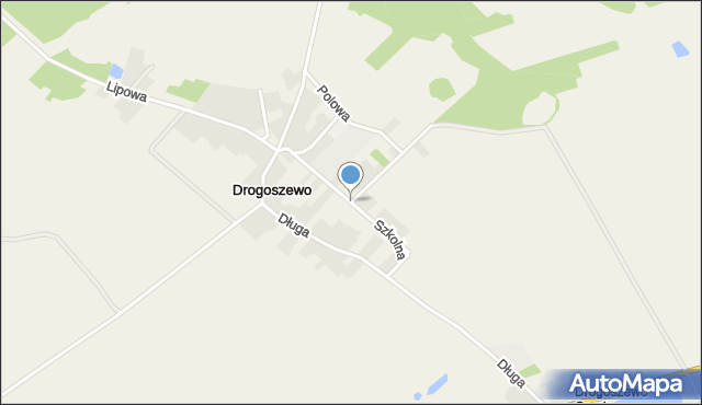 Drogoszewo gmina Miastkowo, Szkolna, mapa Drogoszewo gmina Miastkowo