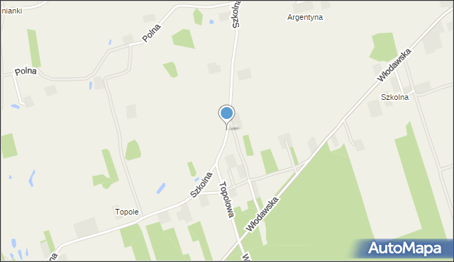 Dubeczno, Szkolna, mapa Dubeczno