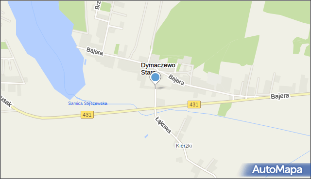 Dymaczewo Stare, Szkolna, mapa Dymaczewo Stare