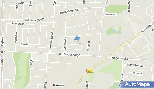 Elbląg, Szczecińska, mapa Elbląga