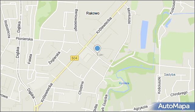 Elbląg, Szymanowskiego Karola, mapa Elbląga