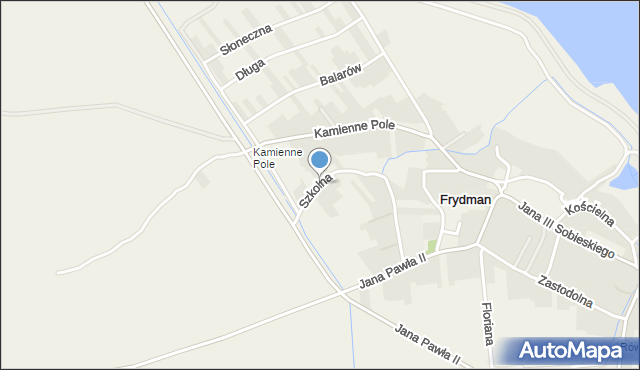 Frydman, Szkolna, mapa Frydman