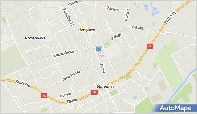 Garwolin, Szkolna, mapa Garwolin