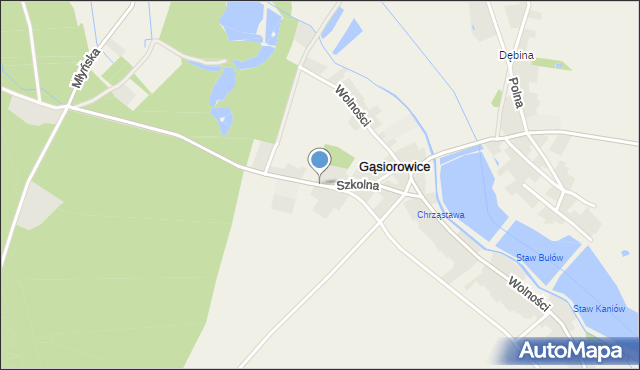 Gąsiorowice, Szkolna, mapa Gąsiorowice