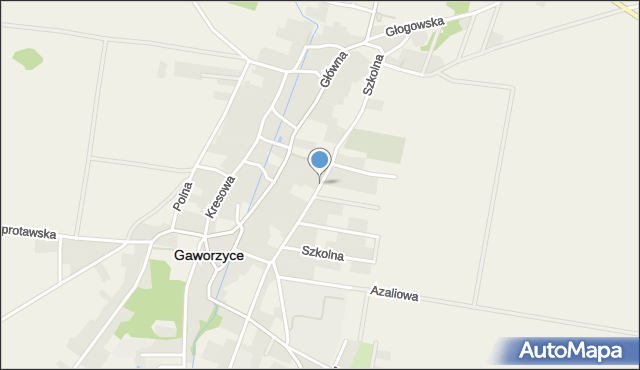 Gaworzyce, Szkolna, mapa Gaworzyce