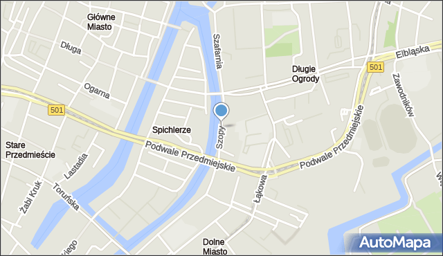 Gdańsk, Szopy, mapa Gdańska